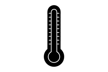 Thermometer | isolated vector silhouette illustration on white background