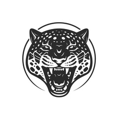 Leopard Angry silhouette vector illustration