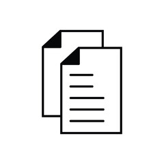 document icon. Page icon. File icon, paper sign and symbol vector.