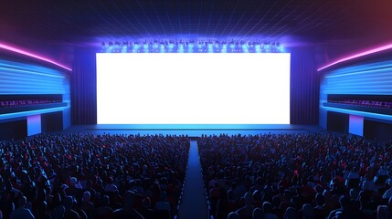 Mockup of blank screen at press conference