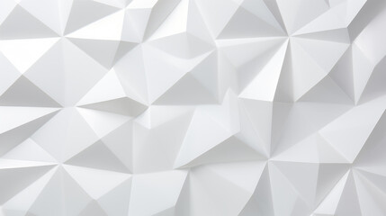 Fototapeta premium Abstract minimalist geometric triangle lowpoly mosaic pattern. White triangular abstract background.