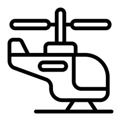 Helicopter Line Icon