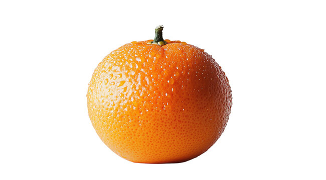 PNG, Tangerine, unpeeled mandarin, isolated on white background, generated by artificial intelligence, AI.