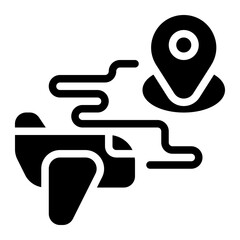 Traveling Solid Icon