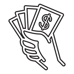 Buy icon in line style