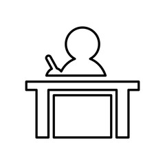 Writing icon in line style