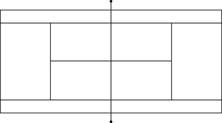 Tennis Court Field Size and Dimension Vector Drawing Illustration. Tennis Clay Court. Black outline court and stadium on white background. Tennis match, league scheme.