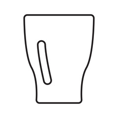 Glass of milk icon in line style