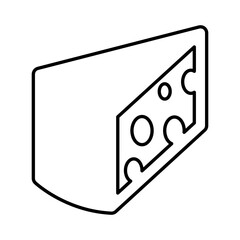 Cheese icon in line style