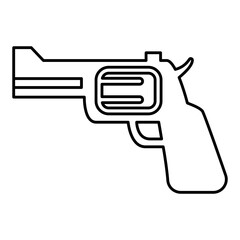 Revolver icon in line style