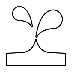 Water splash icon in line style