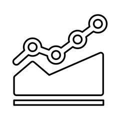 Graph icon in line style