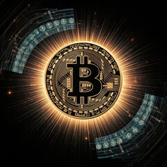 Fototapeta premium Bitcoin 
