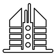 Building icon in line style