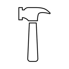 Hammer icon in line style