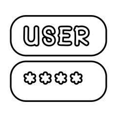 Login icon in line style