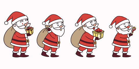 santa claus with gifts