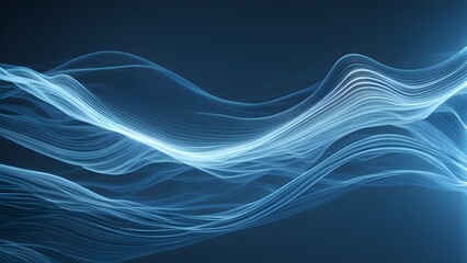Fototapeta premium Abstract waves of light creating a dynamic and fluid visual effect.