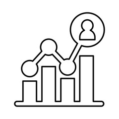 Human resource managment icon in line style