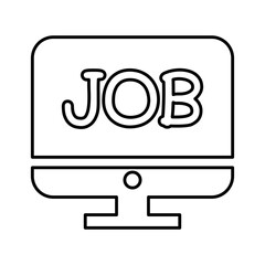 Apply job online icon in line style