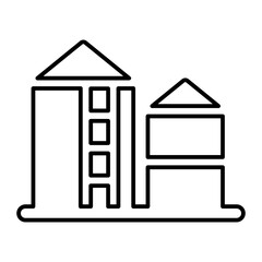 Silo icon in line style