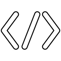 Fototapeta premium Computer code icon in line style