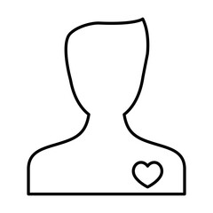 boyfriend icon in line style