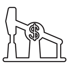 Oil industrial icon in line style