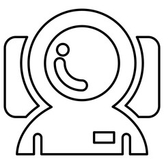 spaceman icon in line style