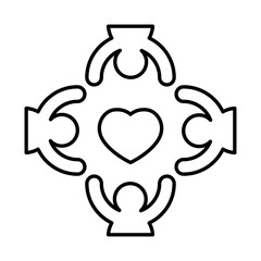 Charity icon in line style