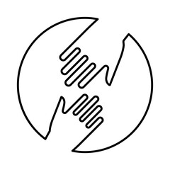 Fototapeta premium Helping, support icon in line style