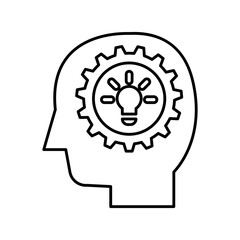Creativity icon in line style