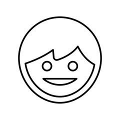 Obraz premium Boy icon in line style