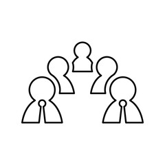Business people icon in line style
