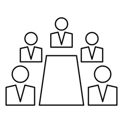 Meeting icon in line style