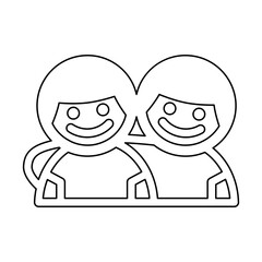 LGBT icon in line style