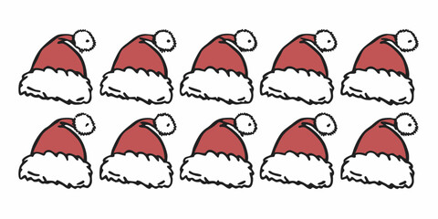 a set of santa claus hats
