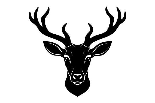 recommend clip art: deer head silhouette.