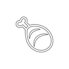 Chicken icon in line style