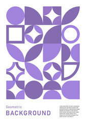 Geometric shape purple abstract background design for book covers, brochures, magazines, posters, cards.