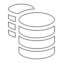 Database icon in line style