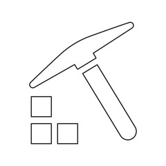 Gold mine icon in line style