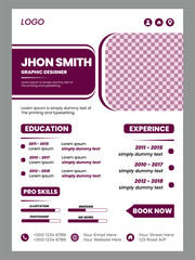 Clean Resume design background