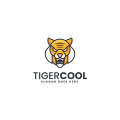 Tiger Cool Simple Mascot Logo