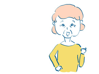 高齢者シニアが笑顔でウォーキング散歩をして健康維持をするベクターイラスト素材