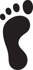 human foot print silhouette vector suitable for various uses.