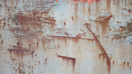 Rusty Old Metal with Scratches and Heavy Corrosion - Industrial Construction Vibes