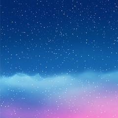 Obraz premium Christmas snowy background with a cold blue winter sky