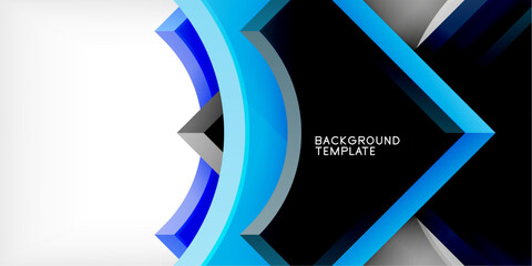 Square, arrow shapes with round elements Vector Illustration For Wallpaper, Banner, Background, Card, Book Illustration, landing page