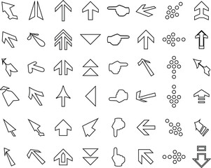 Arrows signs isolated 
